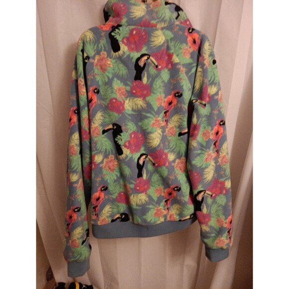 Chubbies Full Zip Fleece Jacket Parrots/Toucans Size L - Picture 3 of 4